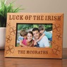 Personalized Luck of the Irish Picture Frame, Wood, large