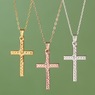 10K Gold Cross Pendant, , large
