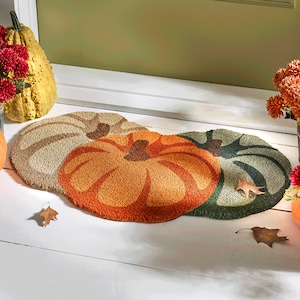 Pumpkin Trio Coir Mat, , large