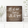 Personalized All of Me Loves You Wall Art, Brown, large