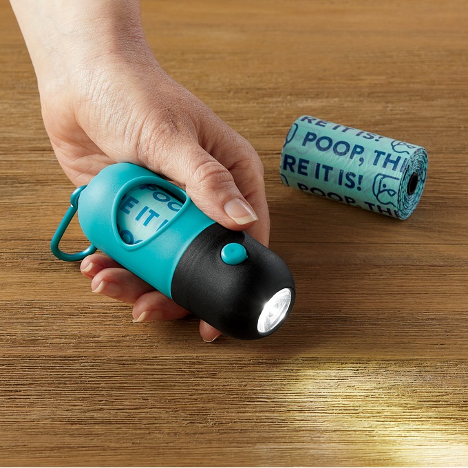 2-in-1 Flashlight and Doggie Bag Dispenser, , large