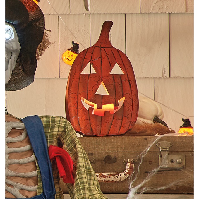 Decorative Jack-o'-lantern Candleholder, , large
