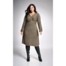 Knot-Front Ribbed Sweater Dress, , large