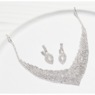 Crystal V-Shaped Bib Necklace & Earring Set, , large