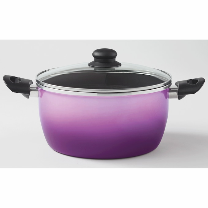 Gradient 10-Piece Aluminum Cookware Set, Purple, large