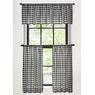 Cotton 3-Piece Gingham Kitchen Curtain Set with Valance and Tier Pair, , large