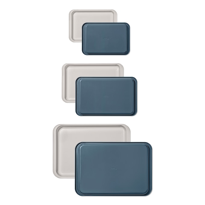 OXO Good Grips 3-Piece Nonstick Bakeware Set, Storm Blue, large