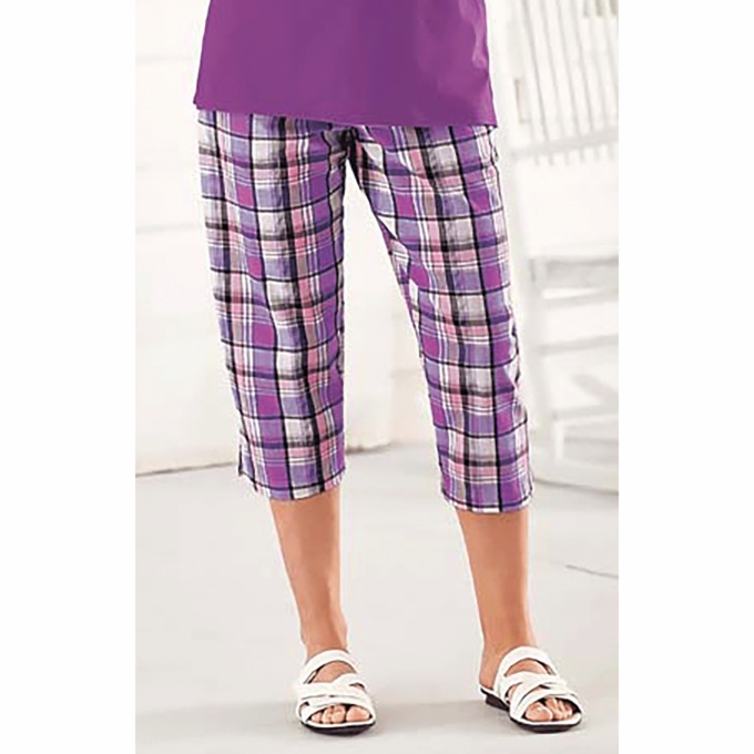 Plaid Capris, , large