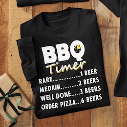 Grill Master Funny Graphic BBQ Tee with Short Sleeves in Cotton Jersey, , large