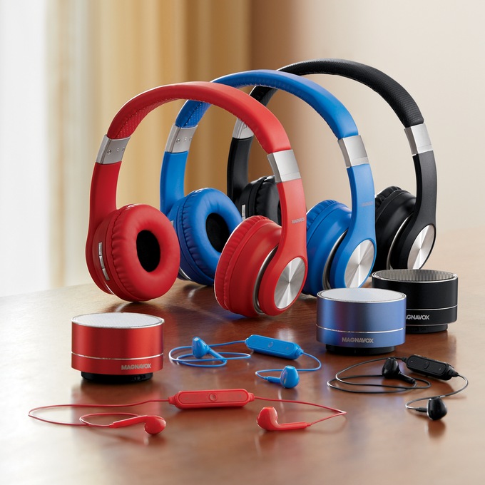 Magnavox 3-In-1 Combo Headphone, Earphone, and Speaker Set, , large