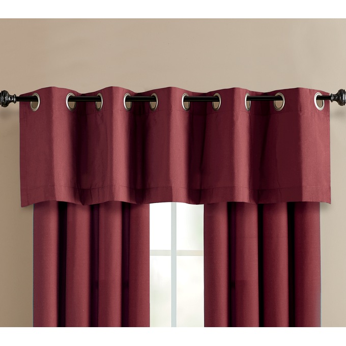 Color Connection Solid Grommet Valance, , large