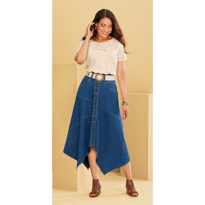 Carrie Denim Skirt, , large