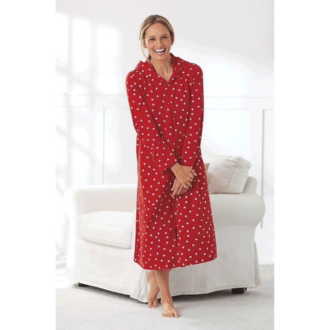 Hooded Knit Lounger, , large
