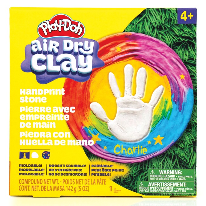 Play-Doh Air Dry Clay Handprint Stone Kit, Multi, large