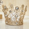 Glam Crown Candleholder, Gold, large
