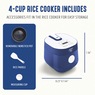Greenlife 4-Cup Rice and Grains Cooker, Blue, large