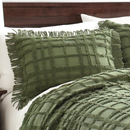 Plaid Chenille Sham, , large