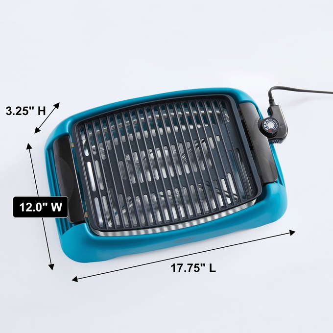 Ginny's Smokeless Electric Indoor Grill with Nonstick Finish, , large