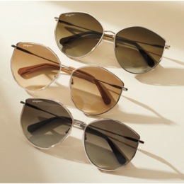 Salvatore Ferragamo Metal-Frame Sunglasses, , large