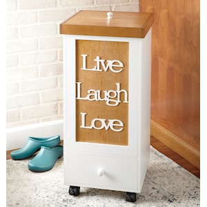 Live Laugh Love Trash Bin, , large