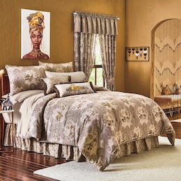 Safari Queen 10-pc. Comforter Set and Window Treatment, , large
