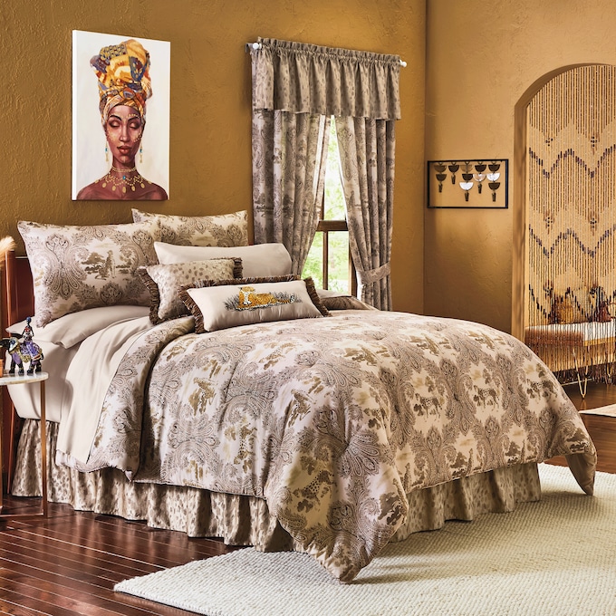 Safari Queen 10-Piece Comforter Set, , large