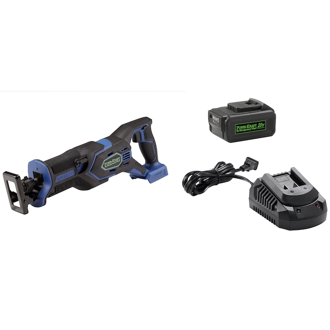 Buy All and Save Pack: Powr-Kraft 20V Reciprocating Saw with 4.0Ah Lithium-Ion Battery & Charger by Montgomery Ward, , large
