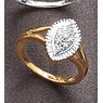 Diamond Marquise Cluster Ring, , large