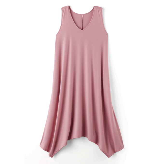 Handkerchief Hem Lounging Dress, , large