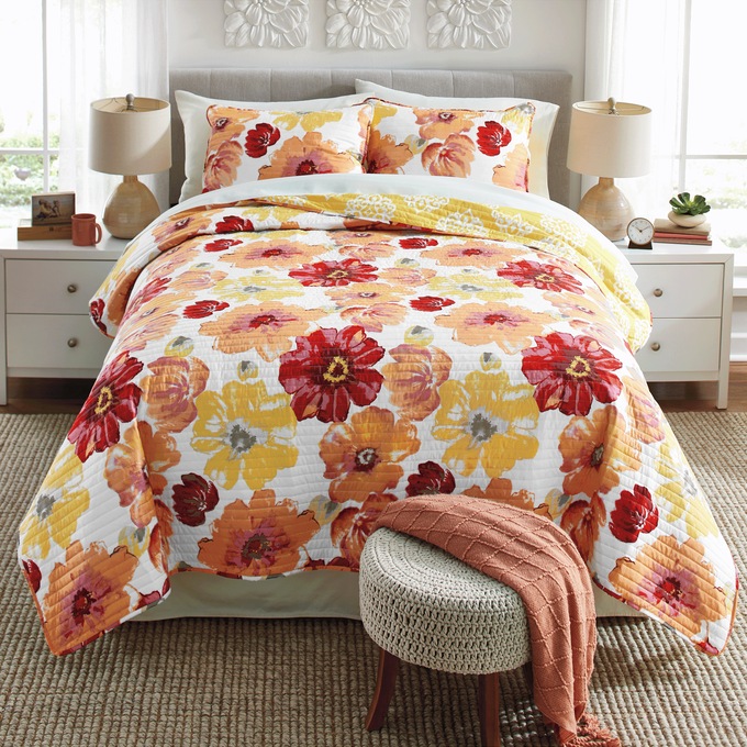 Leah 3-Piece Reversible Quilt Set, , large
