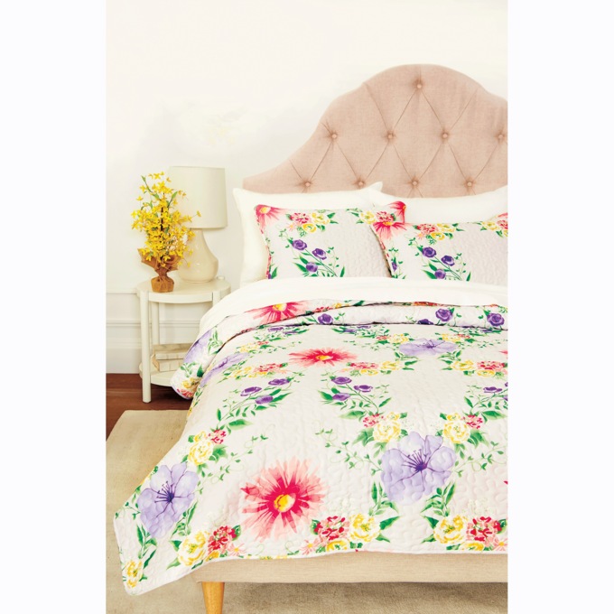 Damask Blooms Quilt Set, , large