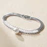 Crystal/Faux-Pearl Drop Bracelet, , large