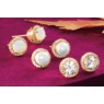 Gemstone 3-Pair Halo Stud Earring Sets, , large