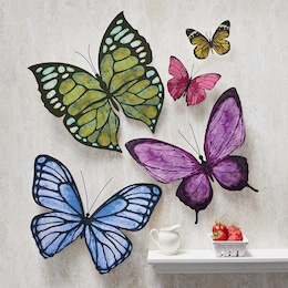 5-Piece Beautiful Butterflies Art Set, , large
