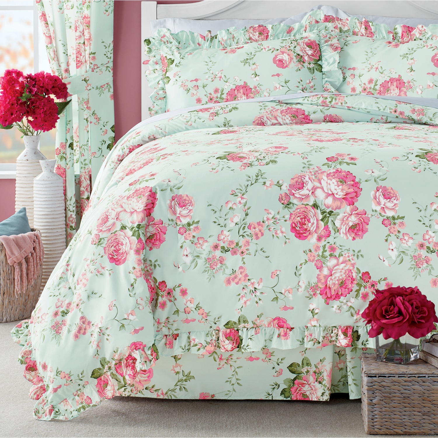 Vienna Rose Comforter Set | Montgomery Ward