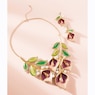 Multicolor Crystal & Faux-Pearl Enamel Floral Jewelry, , large