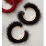 Faux-Fur Hoops, , large