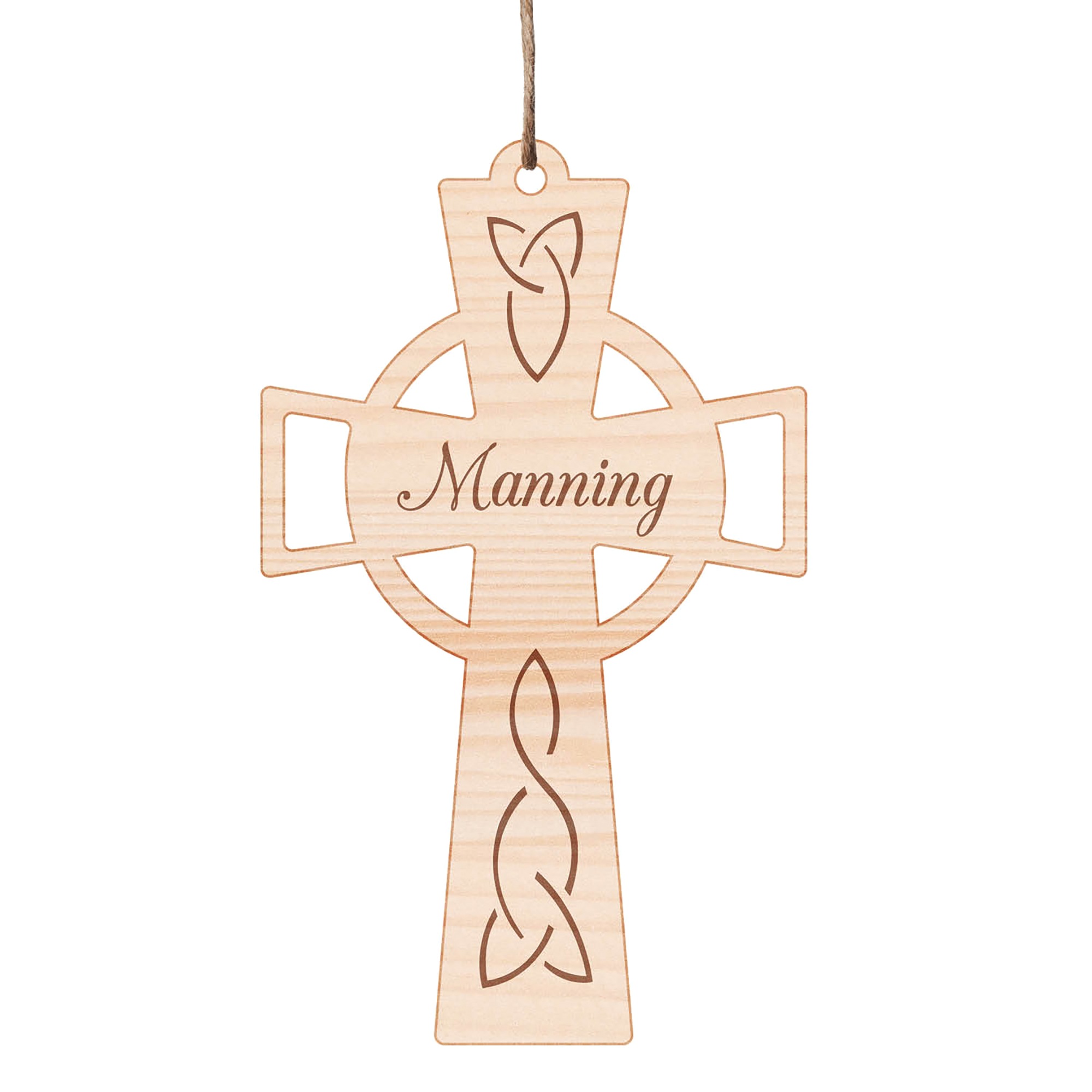 Personalized Celtic Cross Hanging Keepsake, , large