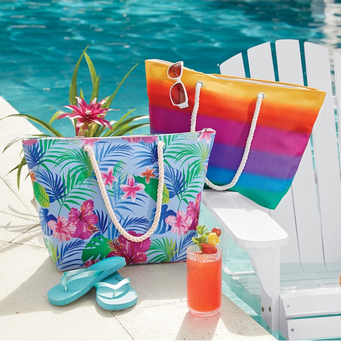 Zip top beach bag on sale