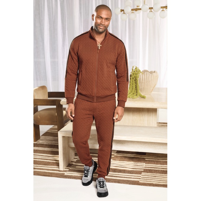 Trevor Men's Textured 2-Piece Active Set, Anaconda Black, large