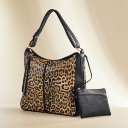 2-Piece Leopard Bag Set, , large