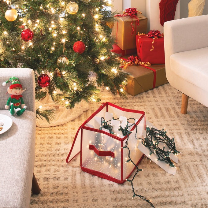 Simplify Christmas Light Organizer, Red, large