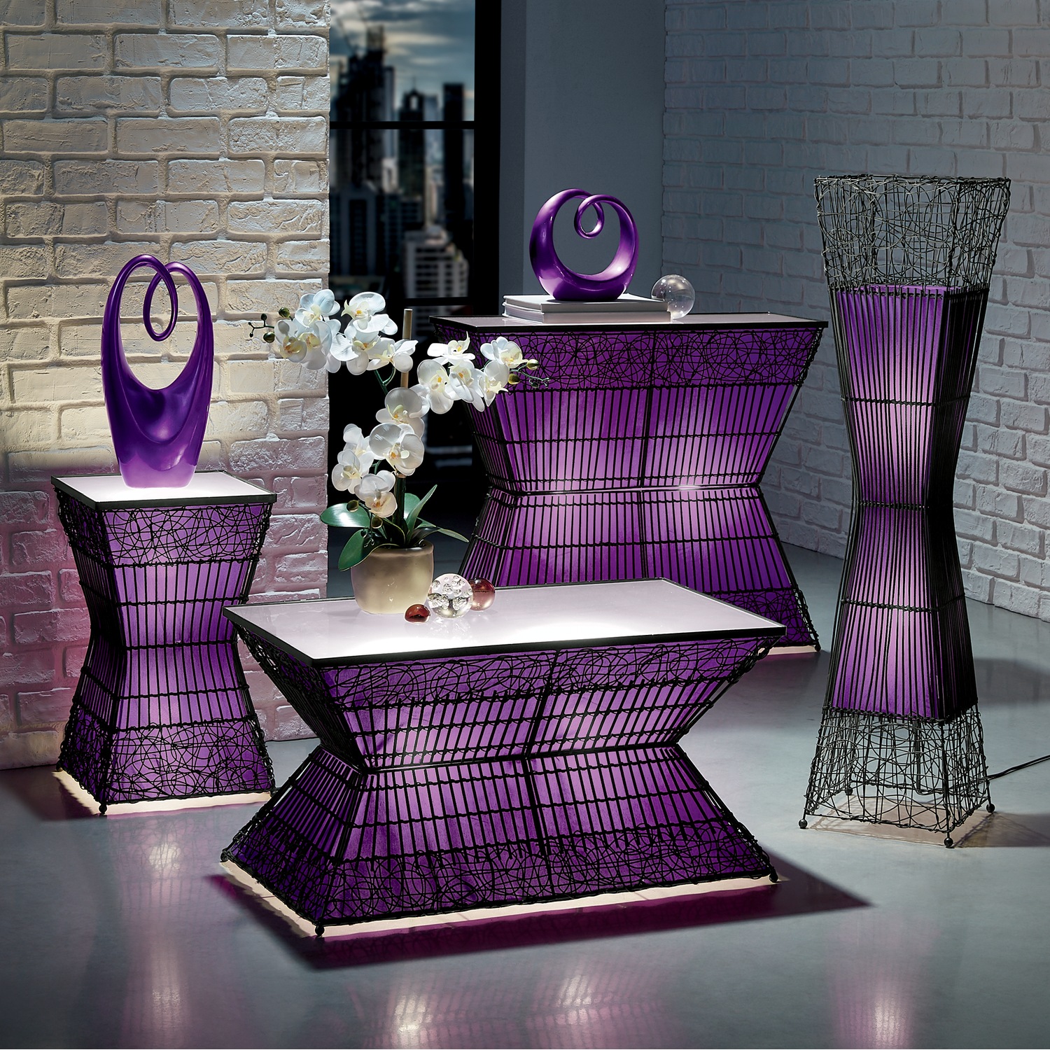 Zain lighted shop rattan floor lamp