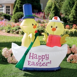 Chicks in Easter Egg Inflatable, , large
