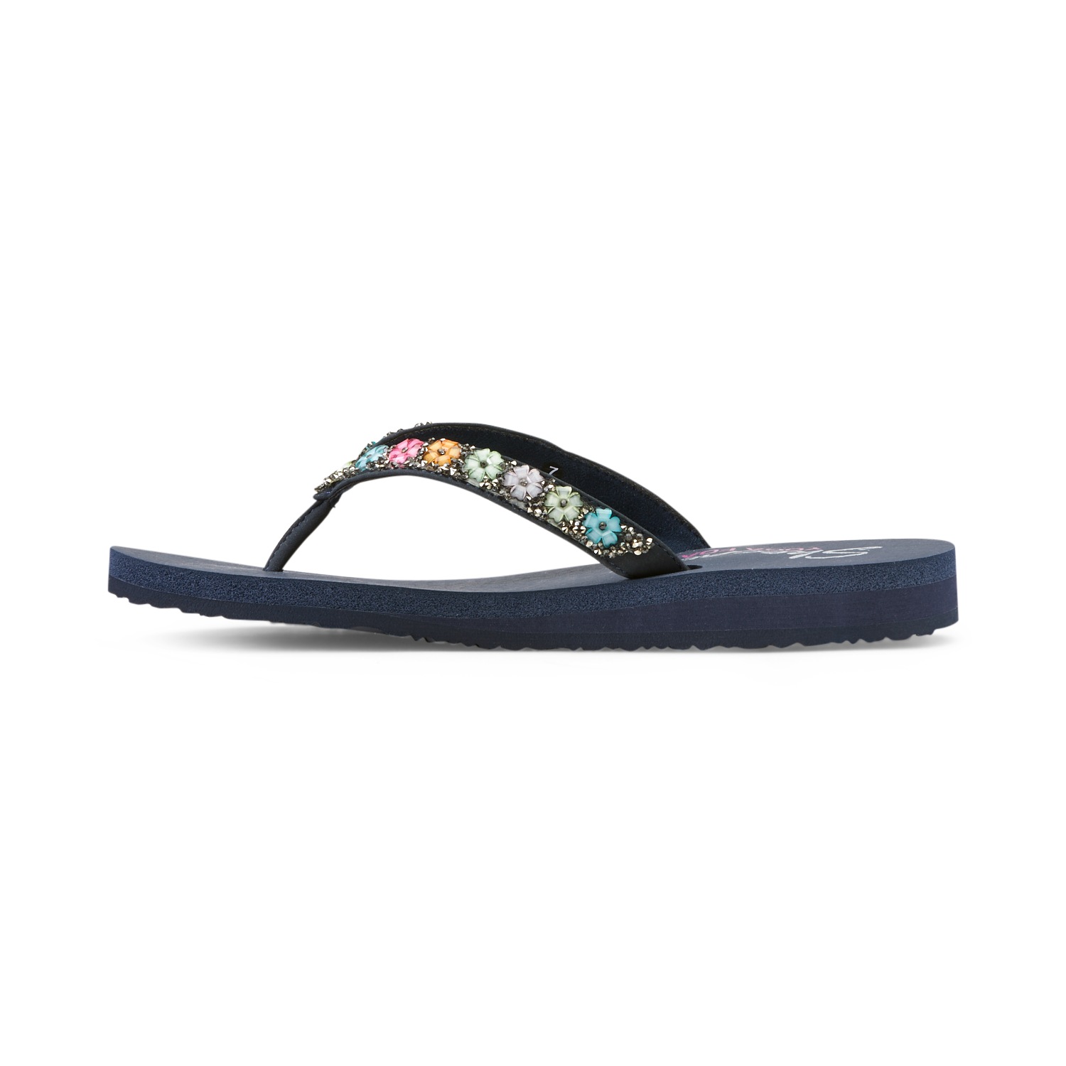 skechers meditation daisy flip flops