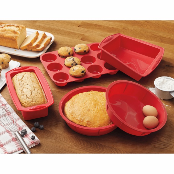 5-Piece Silicone Bakeware Set, , large