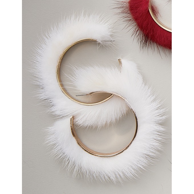 Faux-Fur Hoops, , large
