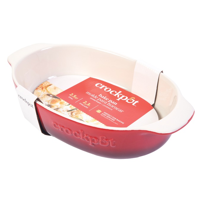 Crock-Pot Artisan 2.5-Quart Oval Baker, Gradient Red, large