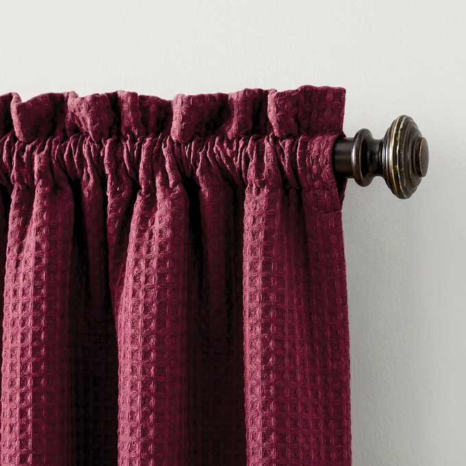 Allegra Waffle Textured Panel, Burgundy, large