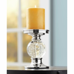 Lit Waterglobe Candleholder, , large
